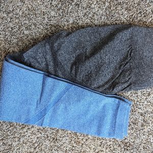 Blue and Gray ombre leggings with glute contour - size Large